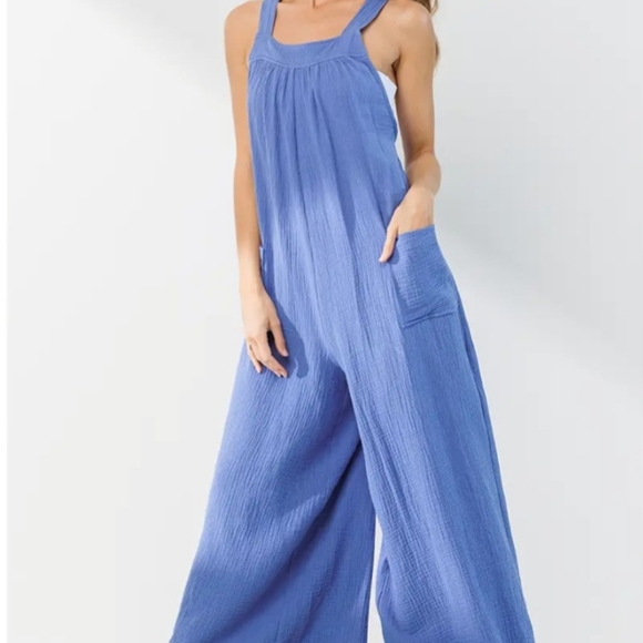 062 - NEW! SOLID FABULOUS WIDE LEG JUMPSUIT - Picture 7 of 13